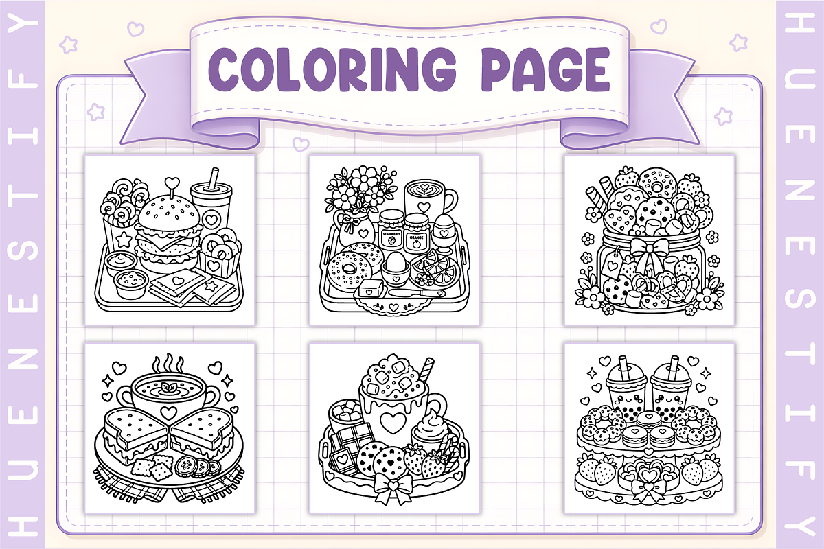 Comfort Food Coloring Book, a Decorative Illustration by HueNestify (Photo 2 of 4)