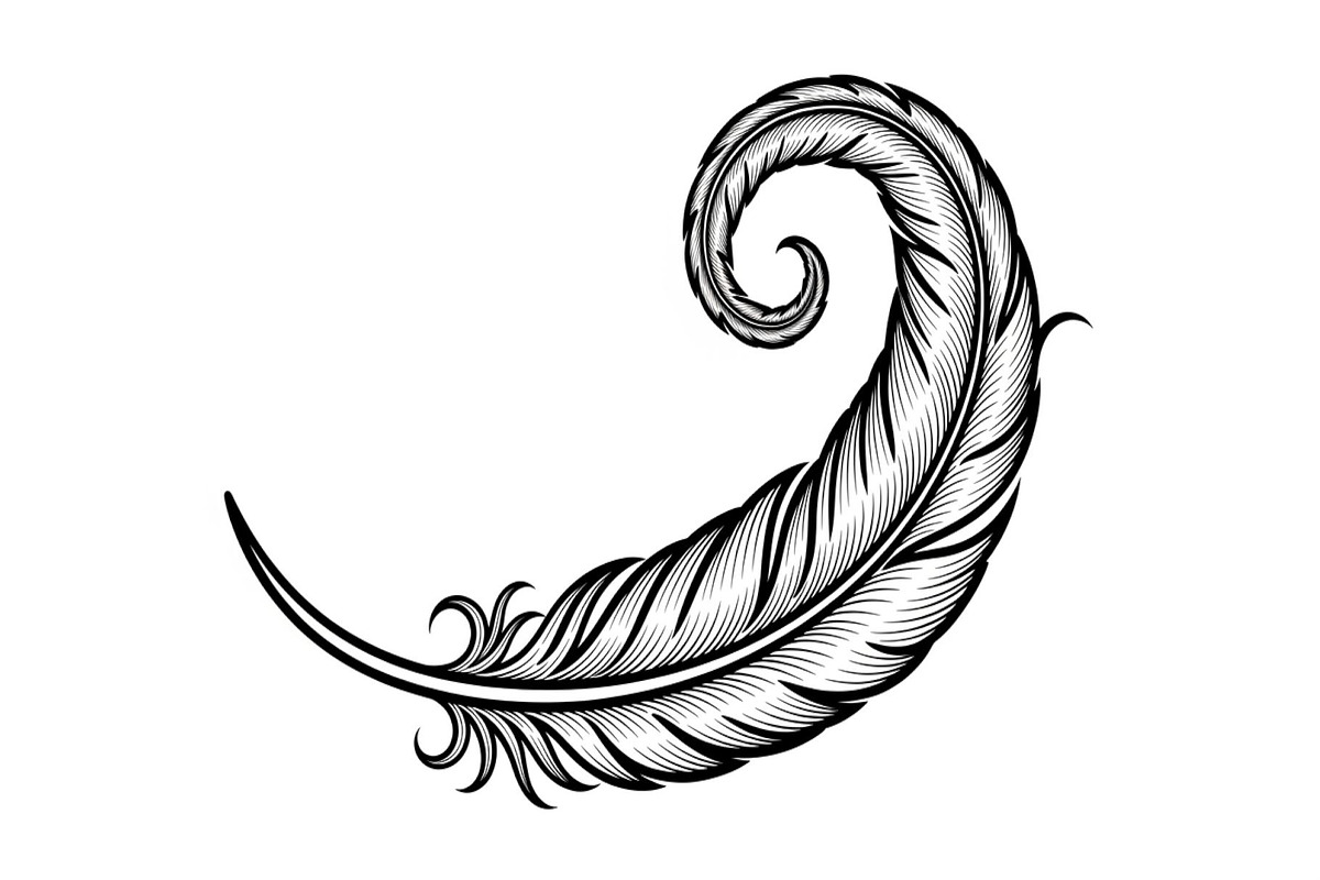 Vintage Feather Swirl SVG Bundle, an Illustration by Creativeshirt (Photo 31 of 31)