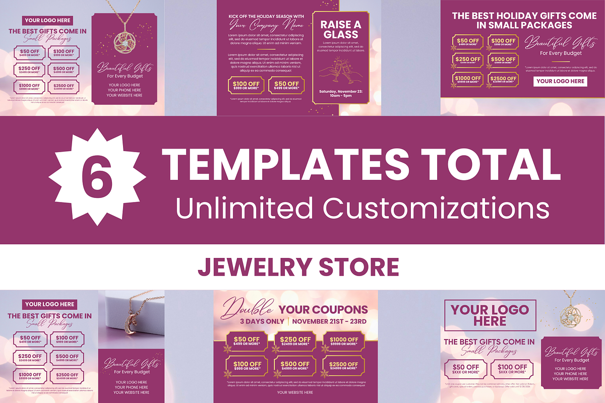 Jewelry Store Coupon Templates, a Card Template by ShayMadeWhat (Photo 3 of 3)