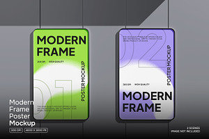 Frame Poster Mockup, an Advertising Mockup by Permadi Creative