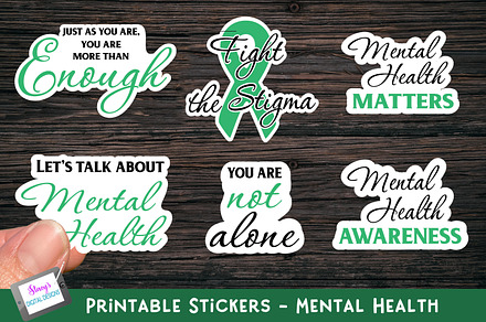 Mental Health Sticker Bundle - PNG