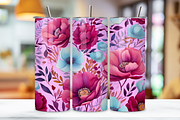 Floral 20 oz Skinny Tumbler Wrap, a Graphic by FloridPrintables (Thumbnail 3 of 3)