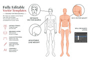 Male Fashion Figure Templates Bundle, a Person Illustration by Shorena Fashion Draws (Thumbnail 6 of 9)