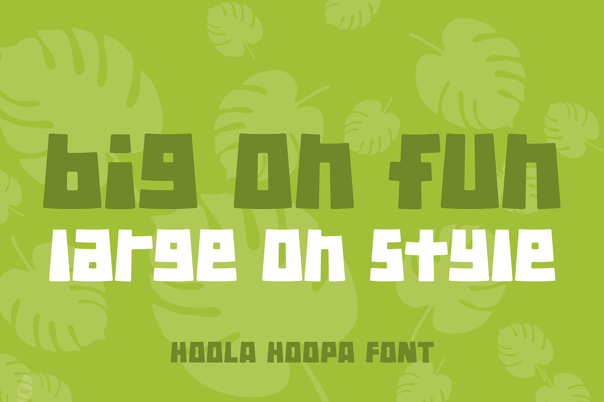 HOOLA HOOPA a big fun, big impact font preview 2