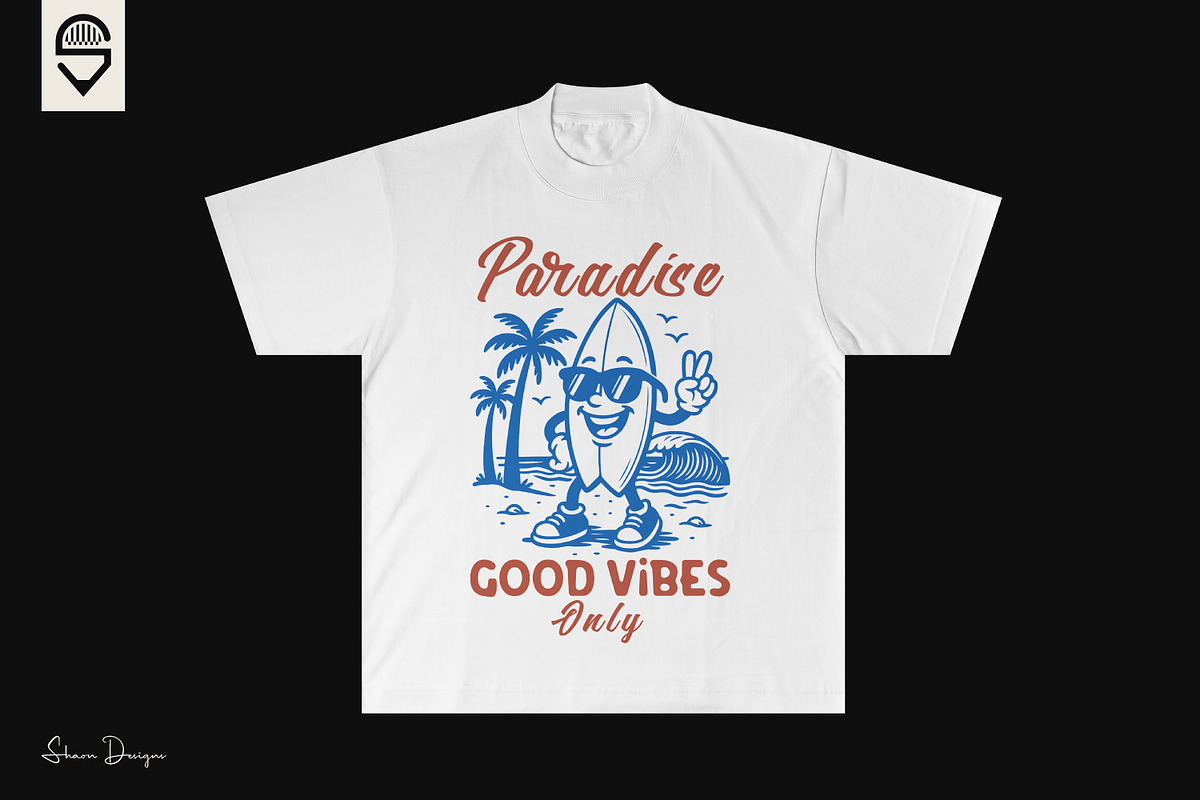 Surfboard character summer vacation, a Graphic by shaondesigns (Photo 2 of 4)