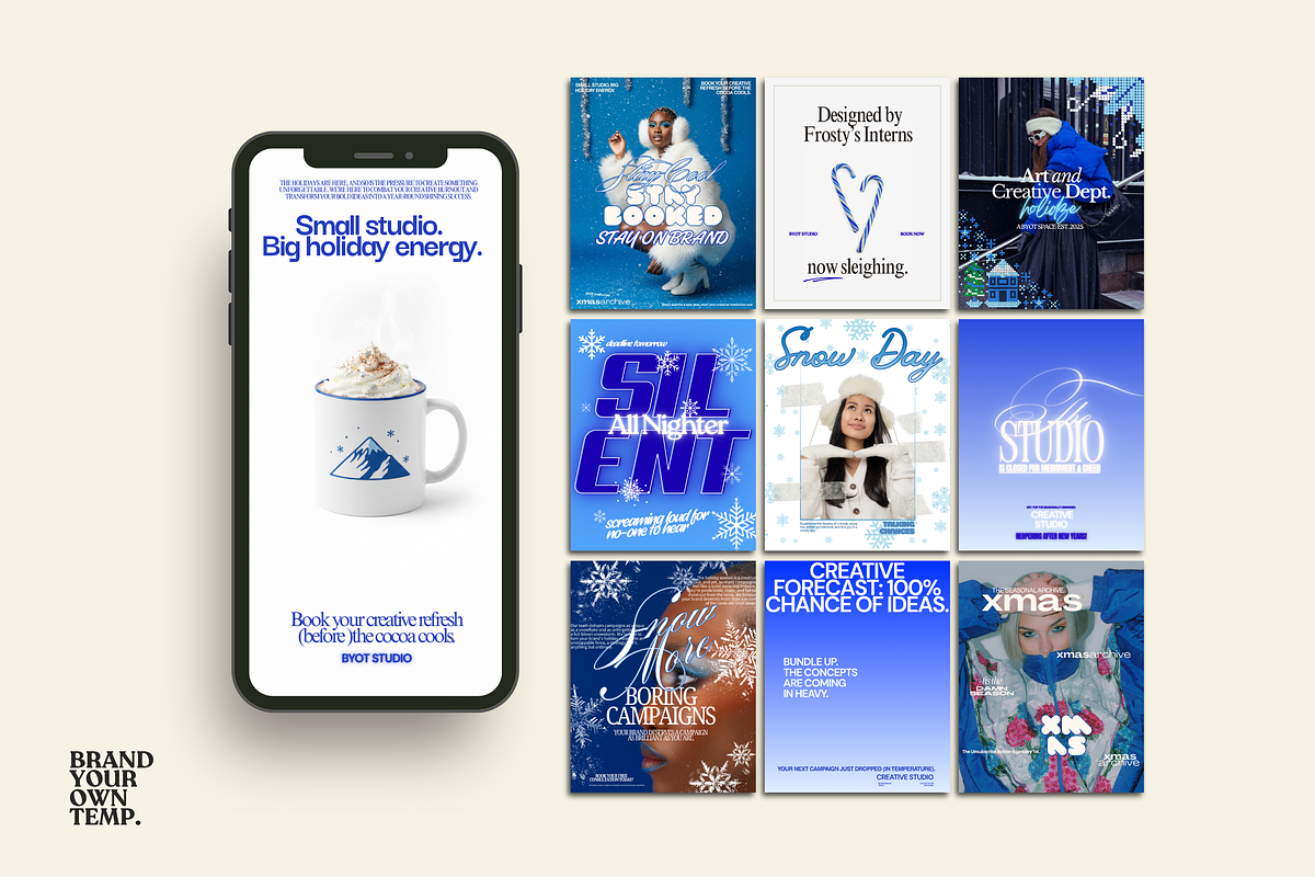 FROSTY STUDIO Canva Template, a Social Media Template by BYOTstudios (Photo 3 of 12)