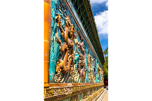 The ninedragon wall at beihai park in beijing china stock photo containing, an Architecture Photo by Leonid Andronov