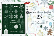 Procreate Stamps, Christmas Brush, a Shape Add-On by Ducatum (Thumbnail 1 of 8)