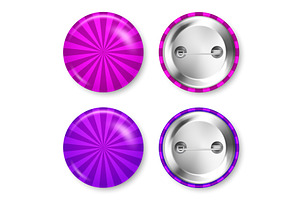 Realistic colorful funky badges, an Object Illustration by 32pixels