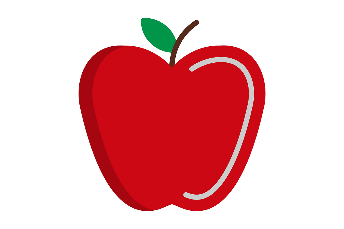 Apple Flat Icon, an Icon by Pexelpy (Photo 2 of 2)