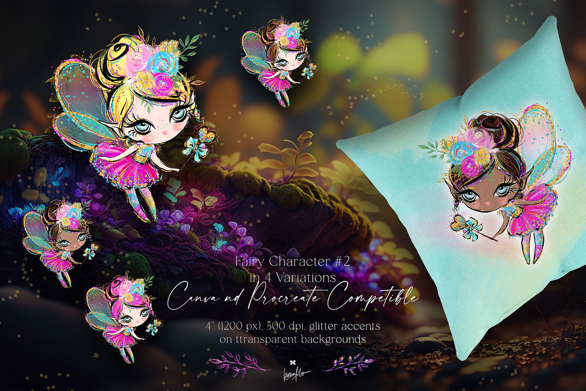 Fairies Dragon Unicorn Frog Clipart, an Animal Illustration by KaramfilaS (Photo 3 of 8)
