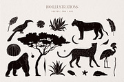 Starlit Safari Graphic Collection, an Animal Illustration by rouxsupplyco (Thumbnail 5 of 16)