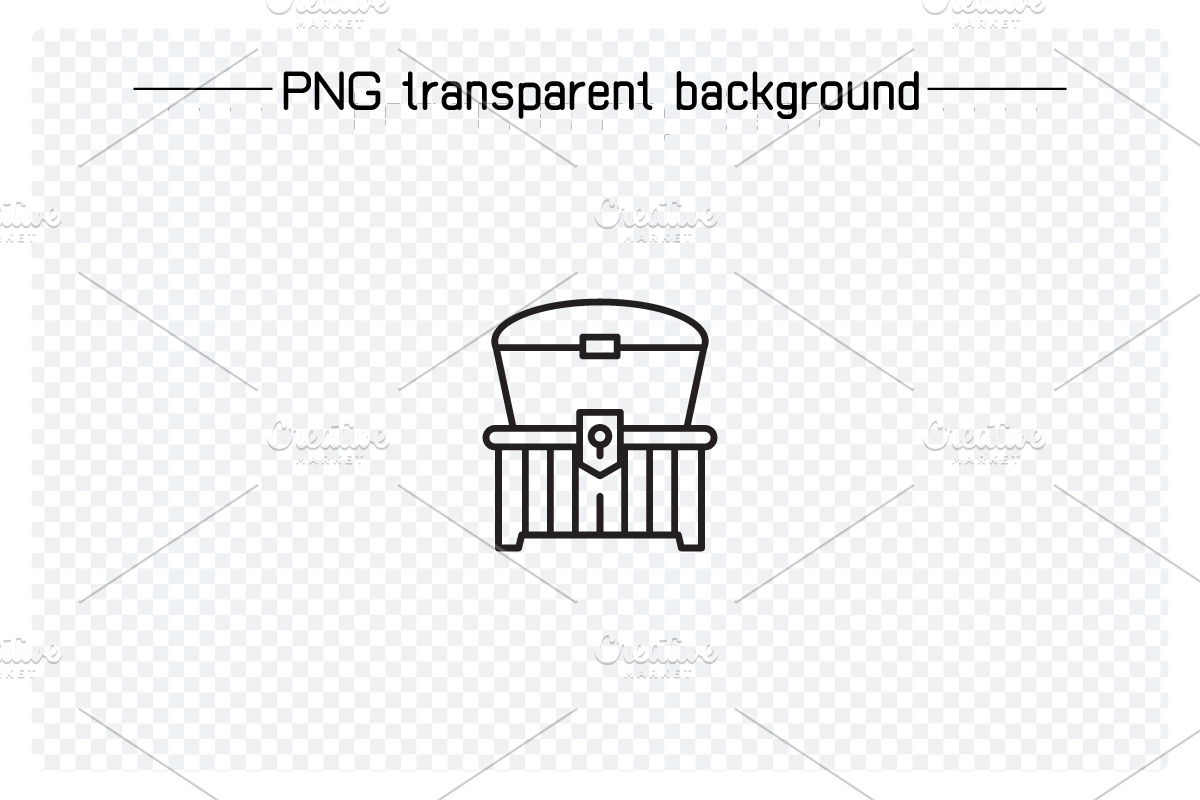 Treasure Chest Line Icons, an Outline Icon by Designfour (Photo 5 of 7)