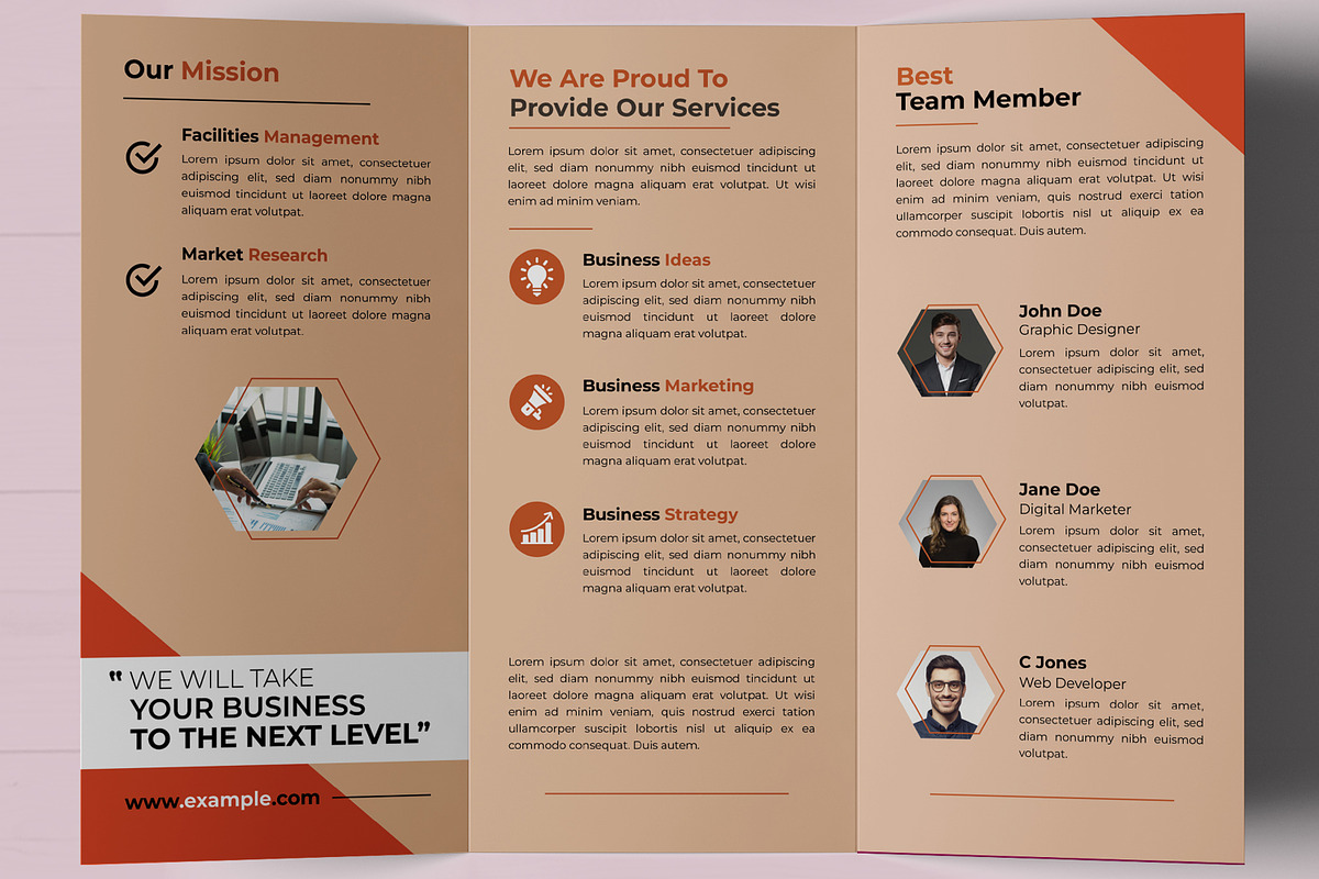 Business Trifold Brochure, a Brochure Template by MightyDesign (Photo 2 of 7)