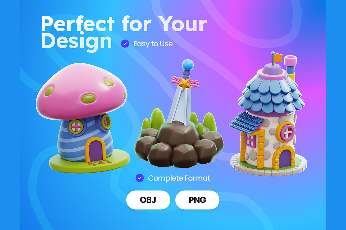 Fairytale 3D Icons, an Object 3D Model by Rakata Studio (Photo 4 of 7)