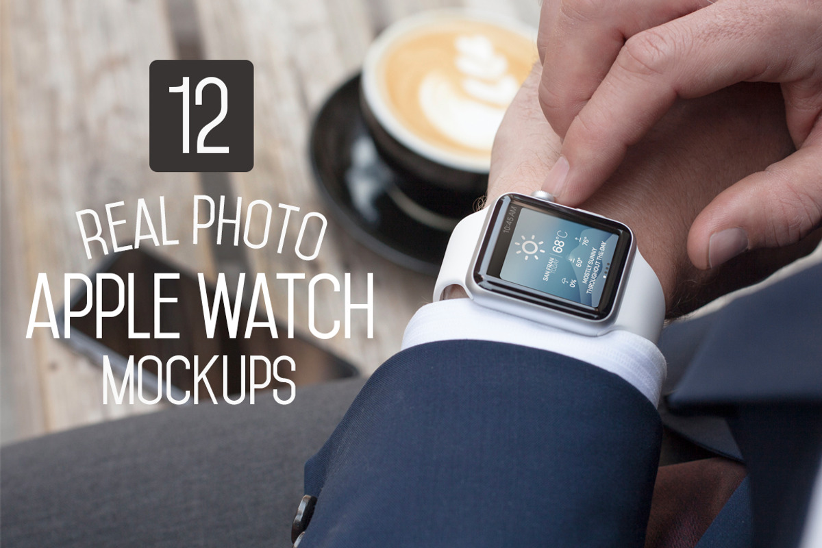 12 Apple Watch Mockups, an iPhone Mockup by ZedProMedia (Photo 1 of 5)