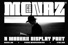 Monaz - A Modern Display Font