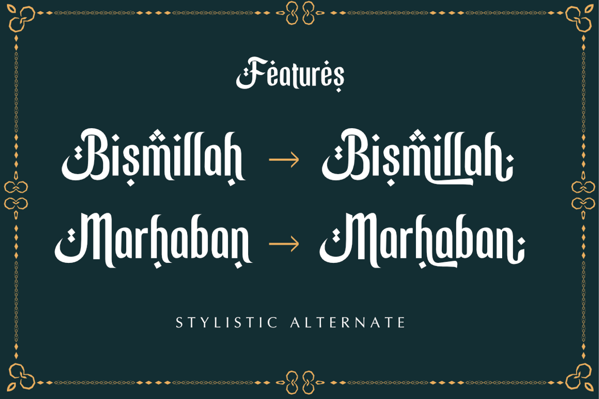 Ramadhan Mubarok, a Sans Serif Font by Silverdav (Photo 2 of 6)