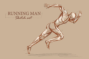 Sketch of running man