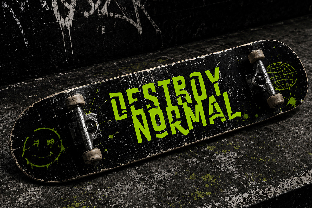 Static Panic – Chaotic Display Font, a Sans Serif Font by chekart (Photo 7 of 10)