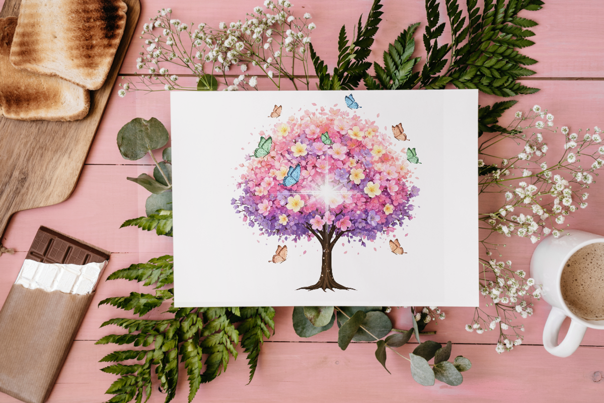 Happy Spring Tree Clipart - Pink., an Illustration by KennedyStudio (Photo 5 of 5)