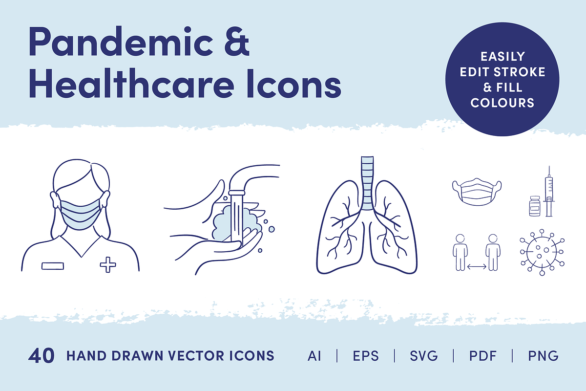 Pandemic & Healthcare Icons, an Icon by Caroline Mackay (Photo 1 of 9)