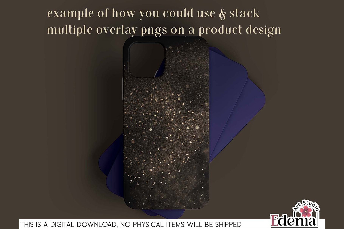 Gold Glitter Overlays Sublimation, a Decorative Illustration by EdeniaArtStudio (Photo 15 of 15)