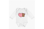 Cute Bear with Heart SVG, an Illustration by TheHitShop (Thumbnail 2 of 10)