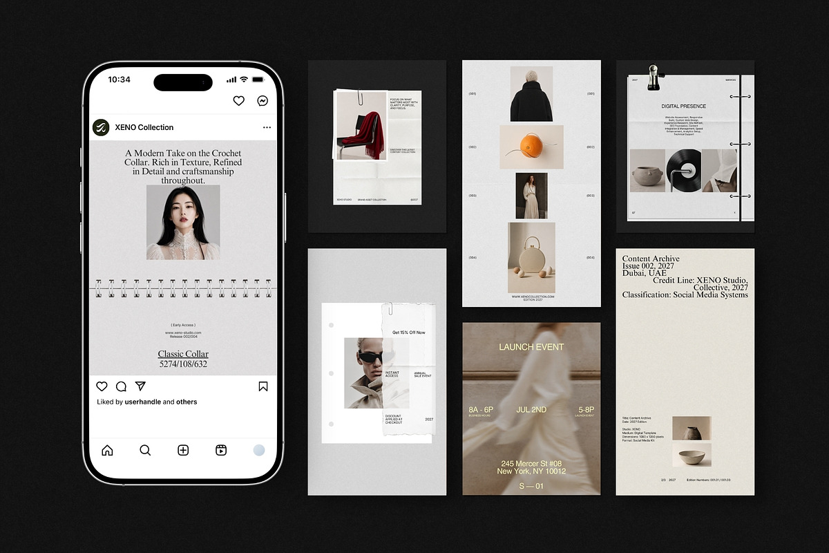 XENO | Social Media Kit Bundle, a Social Media Template by The Aesthetic Studio (Photo 1 of 10)