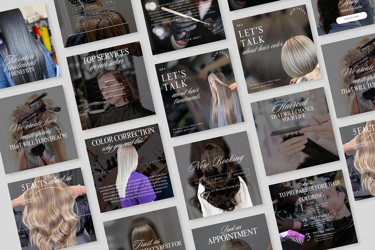 Hair salon instagram template, a Social Media Template by Design Pro Templates (Photo 1 of 5)
