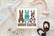 Howdy Easter Western Bunny Png, an Illustration by CraftArtStudio (Thumbnail 3 of 4)