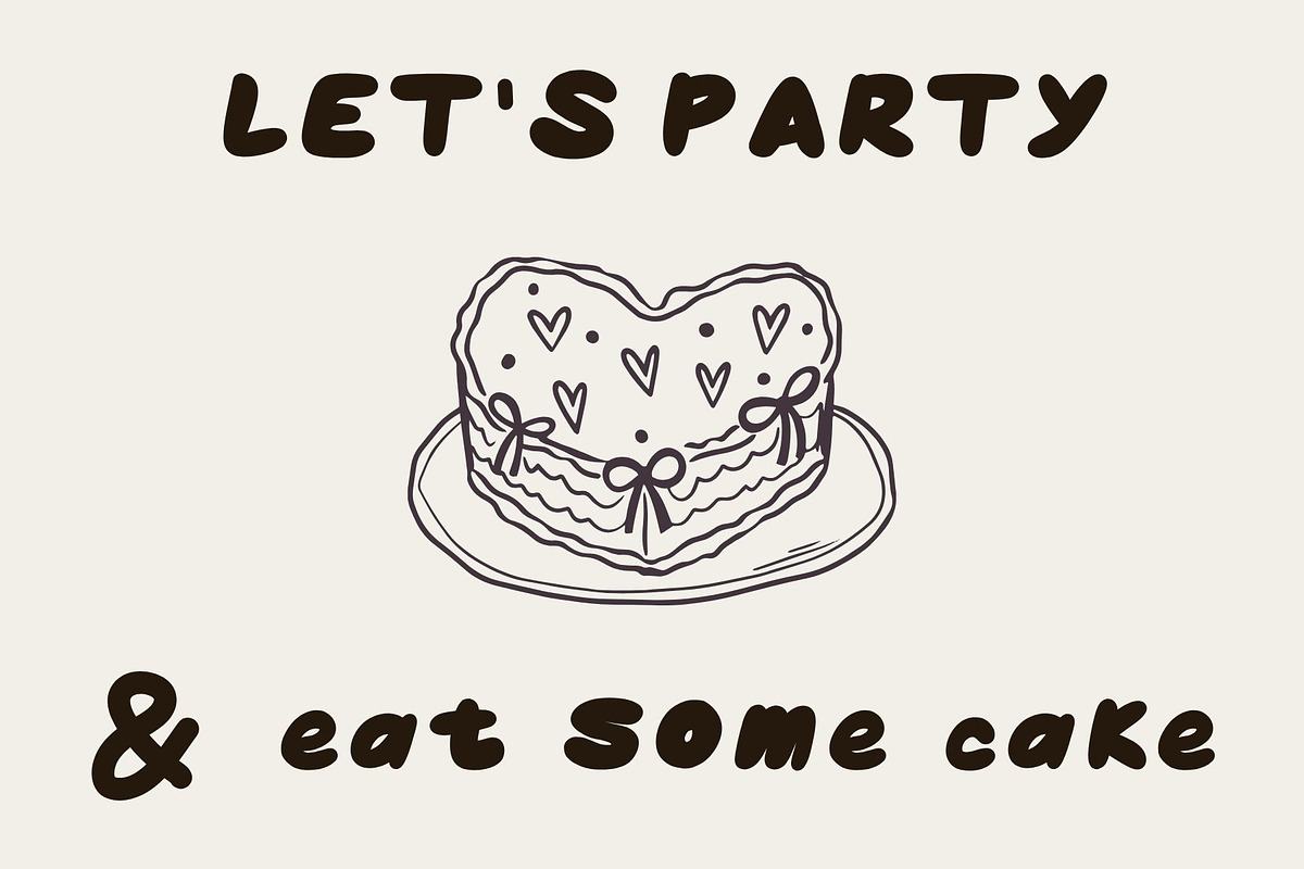 Party Balloon Bubble Font, a Handwritten Font by Eryn Rose Design (Photo 10 of 13)