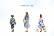 Travel Watercolor Clipart Set, a Decorative Illustration by Arslan (Thumbnail 11 of 17)