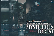 12 Mysterious Forest Photoshop, an Action Add-On by Hue Palettte Studio (Thumbnail 1 of 10)