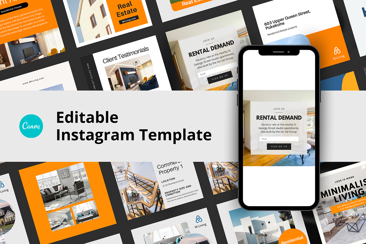 Property Canva Instagram Template, a Social Media Template by Kawalan Studio (Photo 2 of 9)