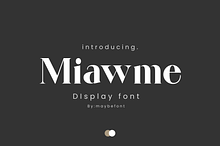 Miawme-Display font