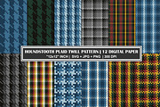Houndstooth Seamless Pattern Bundle, a Pattern Graphic by Gfx Expert Team (Thumbnail 1 of 3)