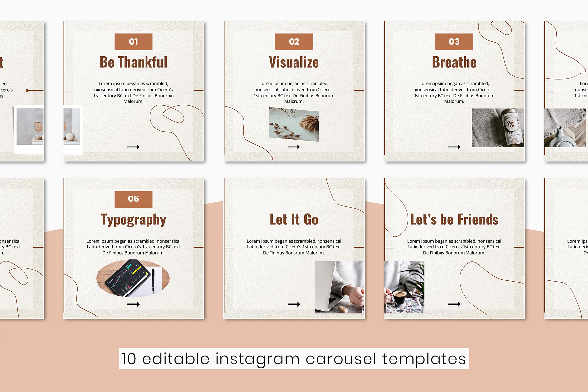 Neutral Marketing Carousel Template
