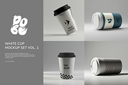 White Cup Mockup Set - Vol 1, a Product Mockup by DOBE Studio (Thumbnail 1 of 4)