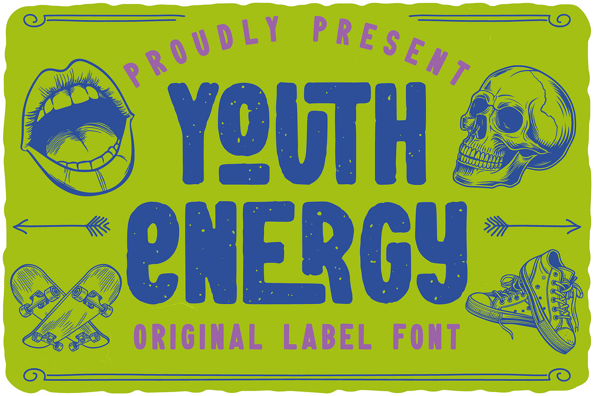 Youth Energy Label Font, a Sans Serif Font by JumboDesign (Photo 1 of 5)