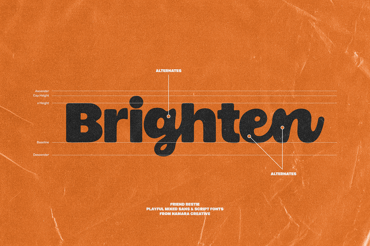 Friend Bestie - Playful Mixed Font, a Sans Serif Font by Namara Creative Studio (Photo 9 of 12)