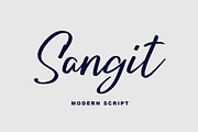 Sangit Modern Script Font, a Script Font by Formatika Studio (Thumbnail 1 of 6)