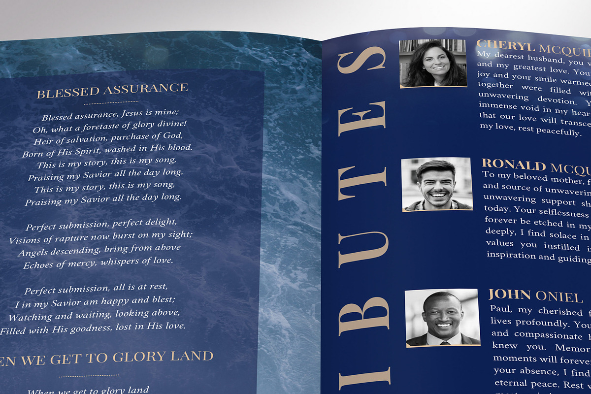 Blue Life Funeral Program Template, a Brochure Template by Godserv Designs (Photo 11 of 11)