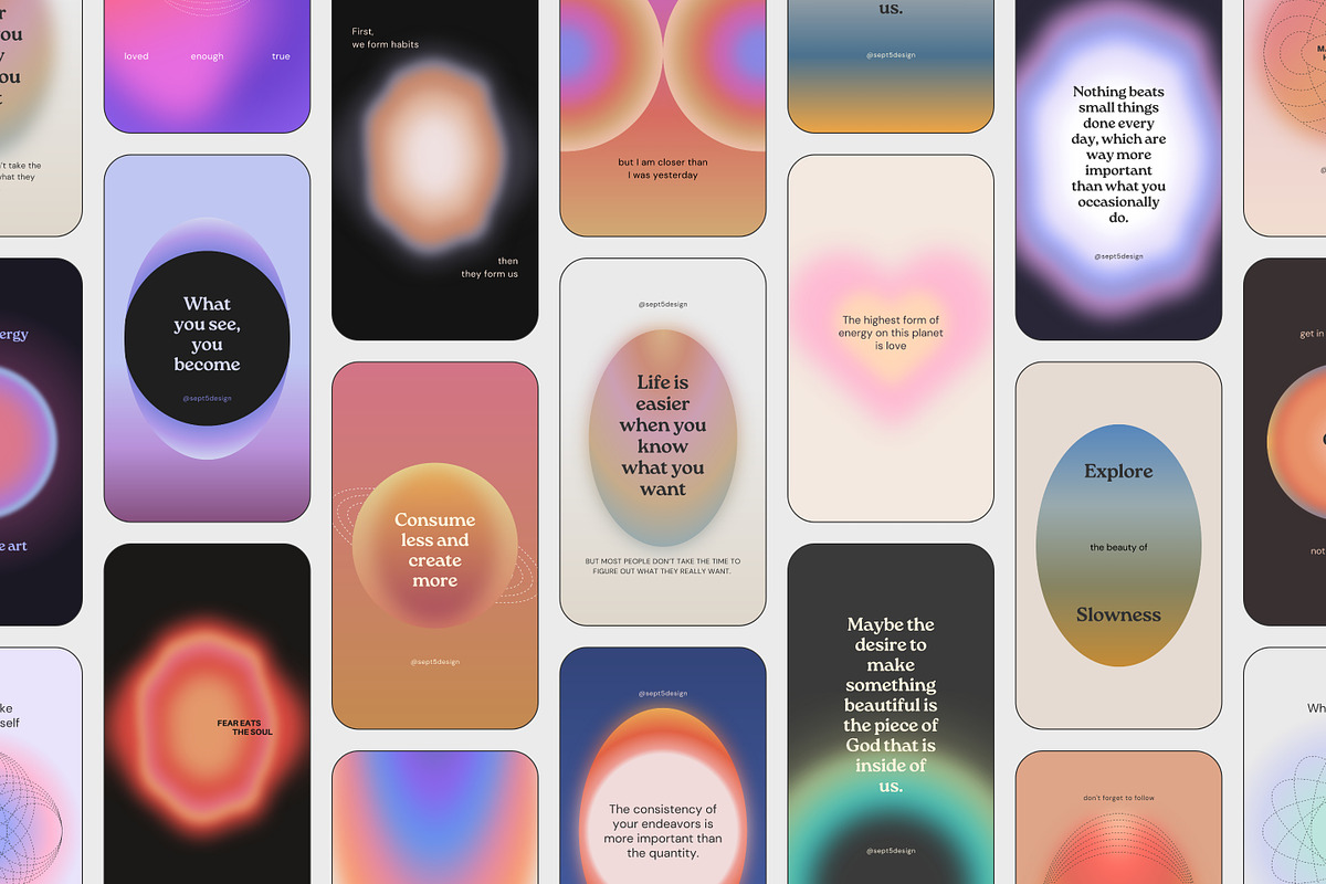CANVA Aura Gradient Quotes BUNDLE, a Social Media Template by September 5th (Photo 16 of 21)