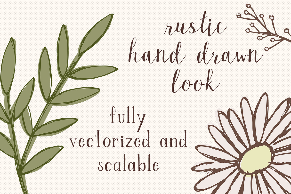 Vintage Rustic Florals, an Illustration by Kellie Jayne Studio (Photo 9 of 11)