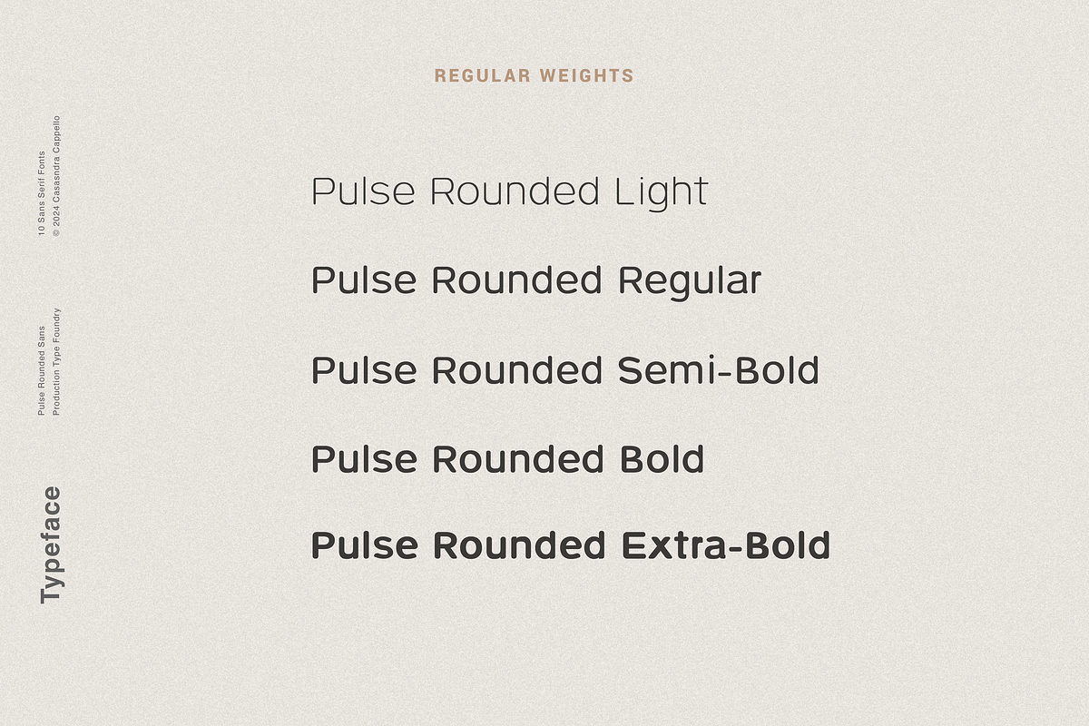 Pulse Rounded - A Modern Typeface, a Sans Serif Font by Cassandra Cappello (Photo 3 of 10)