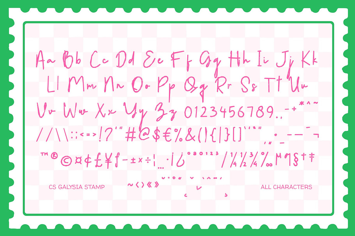 CS Galysia Stamp, a Script Font by Craft Supply Co. (Photo 8 of 8)