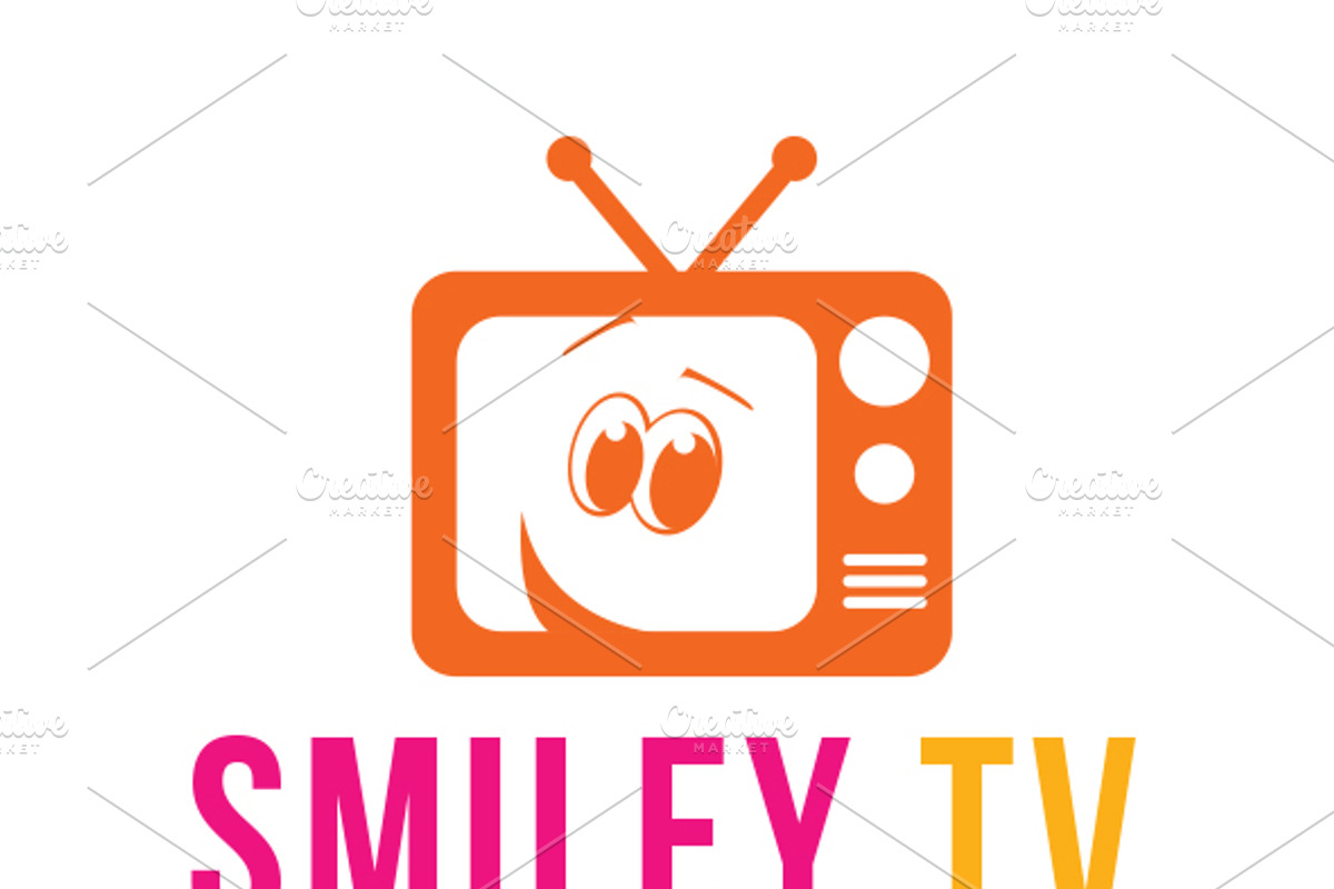 Smiley TV Logo Template, a Branding & Logo Template by DesignMarket