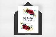 Wedding Invitation Suite - Burgundy, an Invitation Template by Azka Creative (Thumbnail 4 of 5)