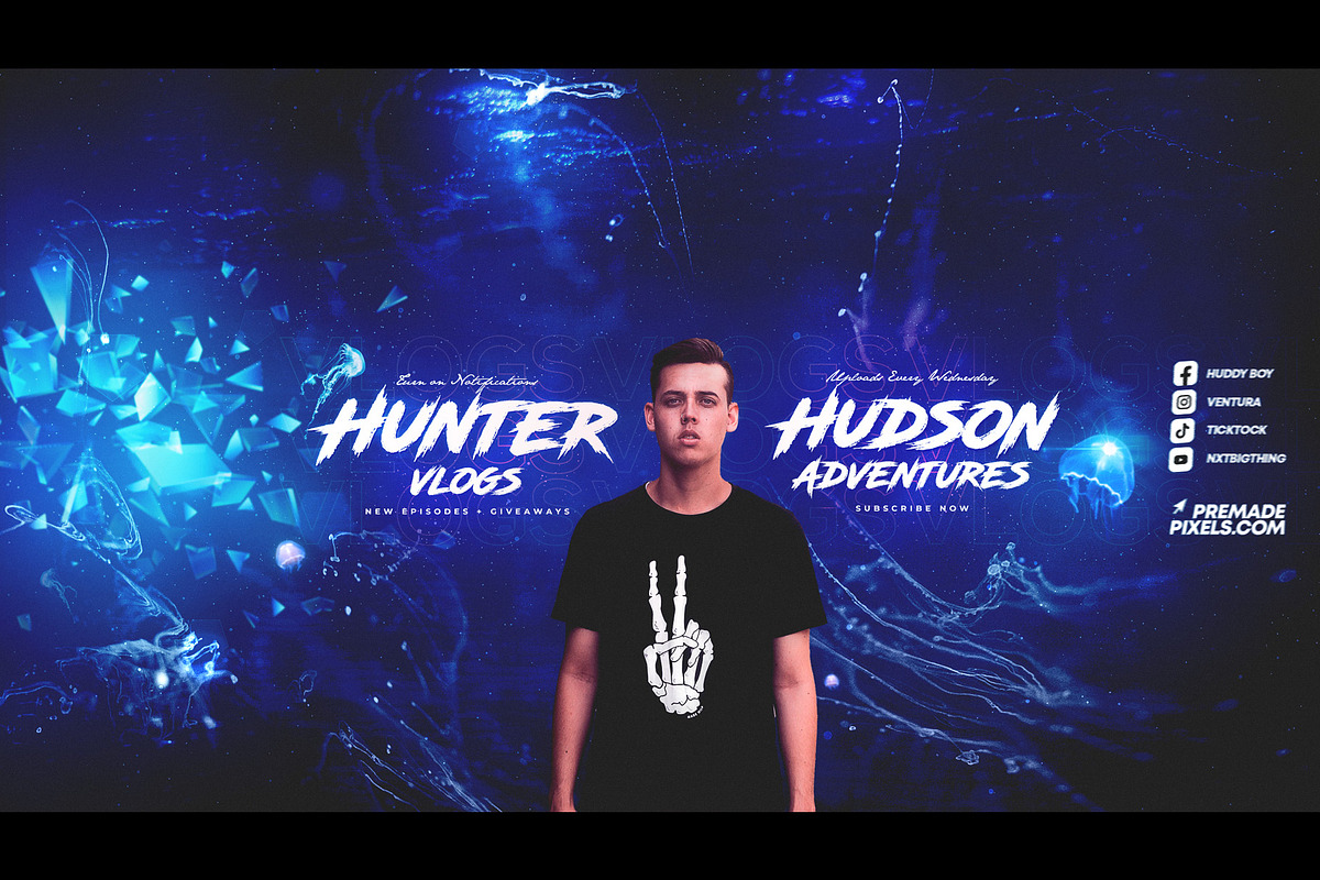 Epic Youtube Channel Art Banners, a Social Media Template by PremadePixels.com (Photo 3 of 6)